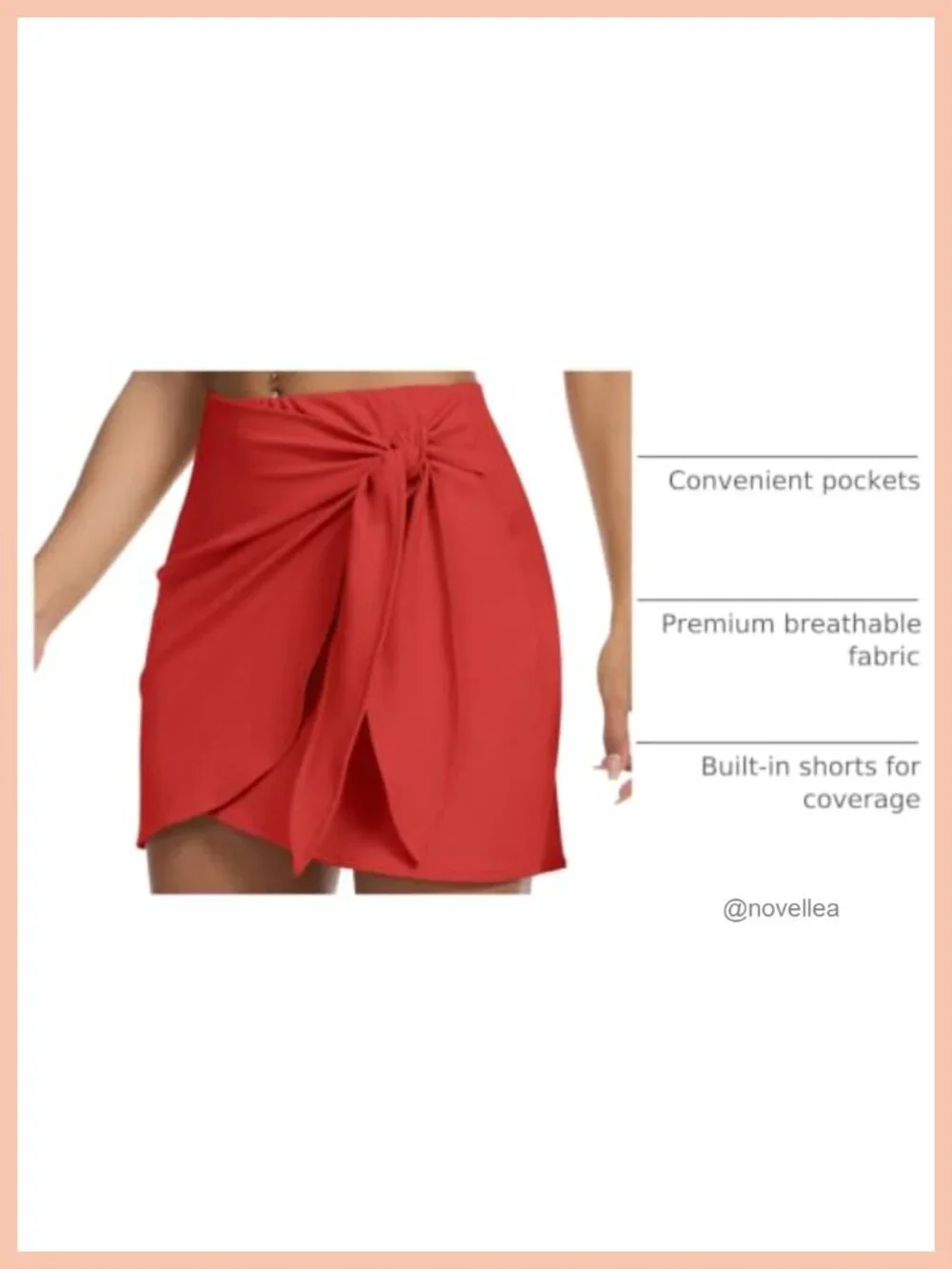 Women's Athletic Skort with Pockets Wrap High Waist Tummy Control Tennis Golf